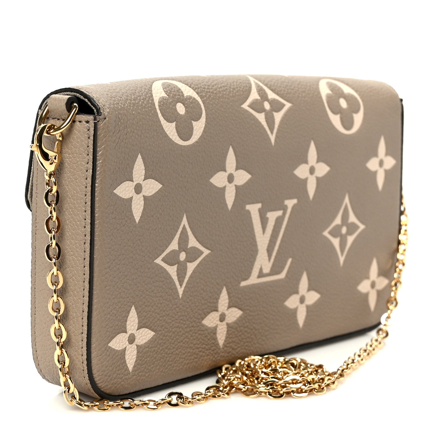 Louis Vuitton Empreinte Monogram Giant Felicie Pochette Tourterelle Creme 3 of 12