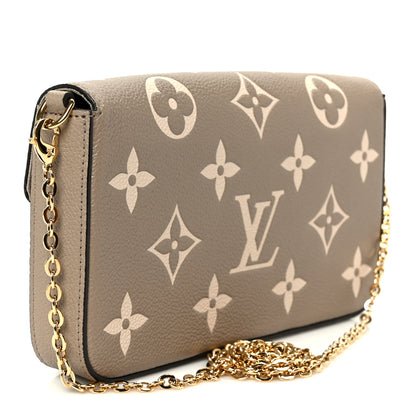 Louis Vuitton Empreinte Monogram Giant Felicie Pochette Tourterelle Creme 3 of 12