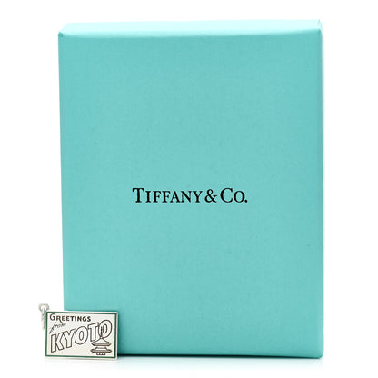 Tiffany Sterling Silver Enamel Kyoto Postcard Charm Blue 5 of 5