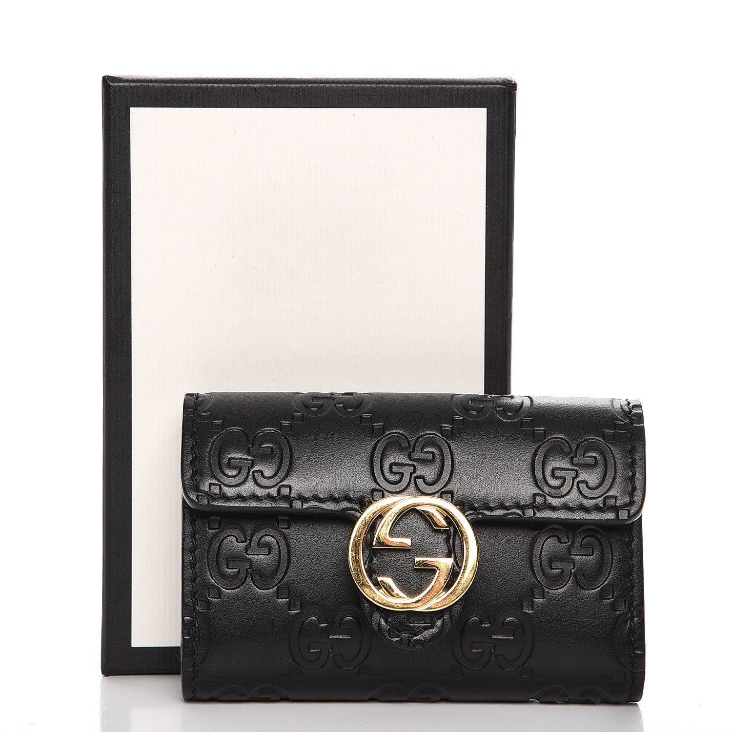 Gucci Guccissima Icon Signature 6 Key Holder Case Black 7 of 7