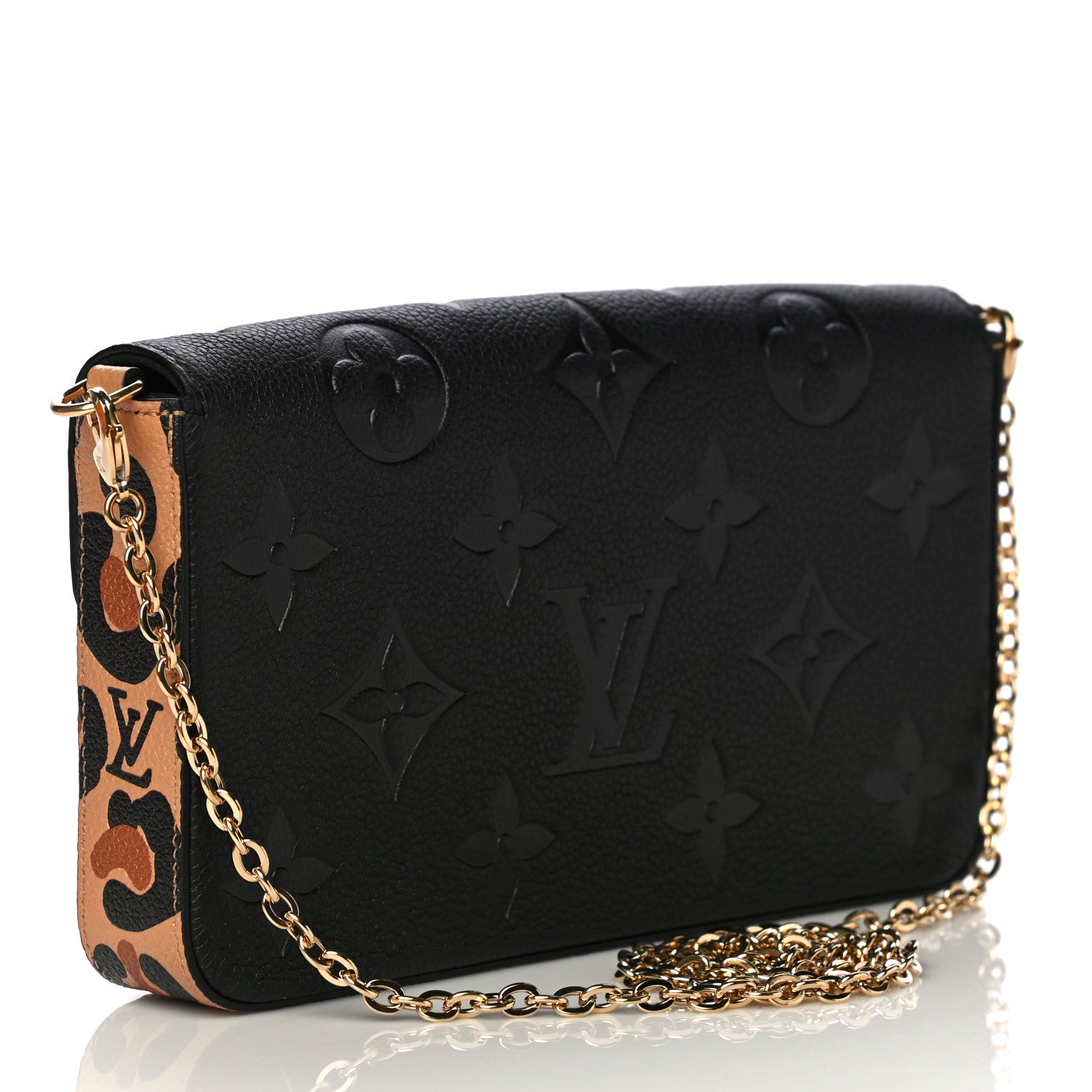Louis Vuitton Empreinte Monogram Giant Wild At Heart Felicie Pochette Black 2 of 9