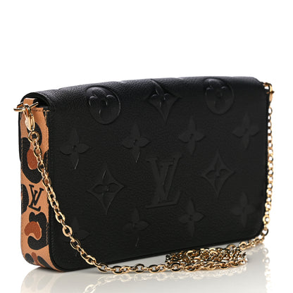 Louis Vuitton Empreinte Monogram Giant Wild At Heart Felicie Pochette Black 2 of 9