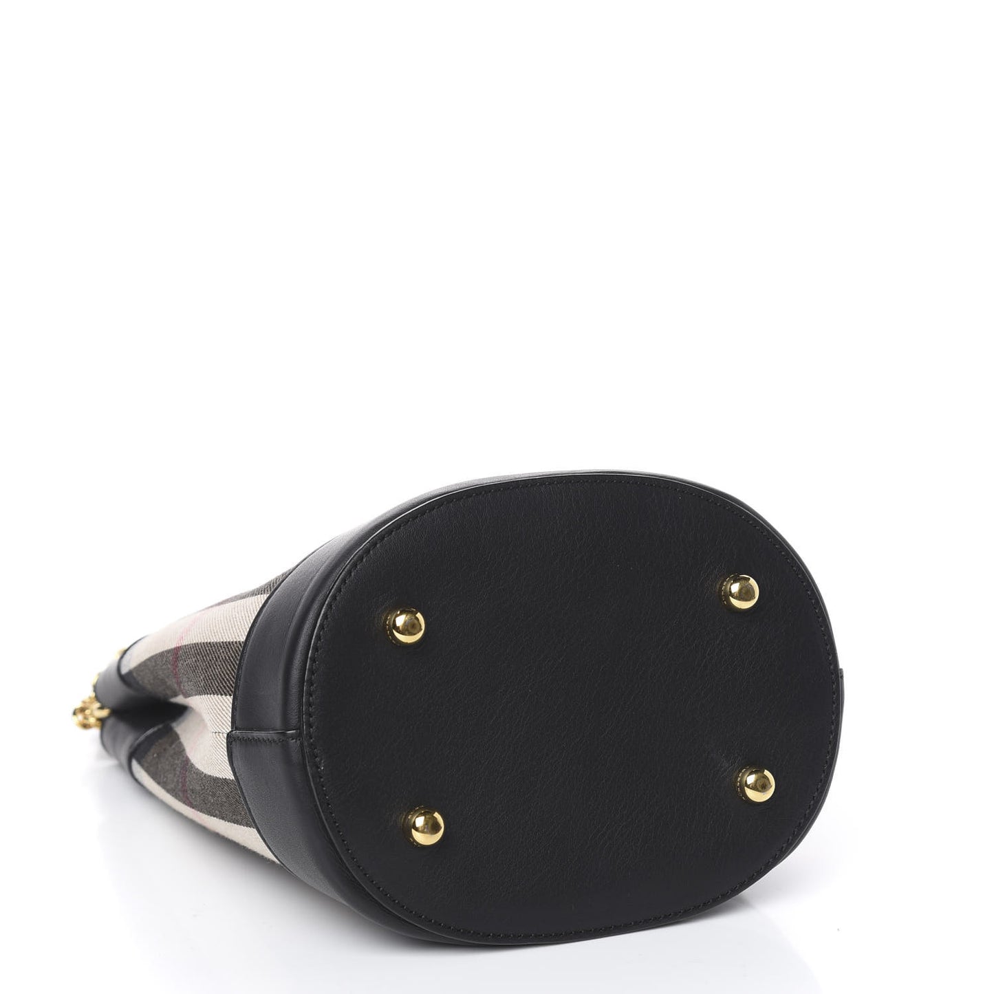 Canvas House Check Mini Bucket Bag Black