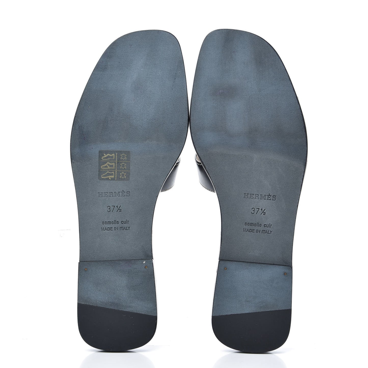 Box Calfskin Oran Sandals 37.5 Black