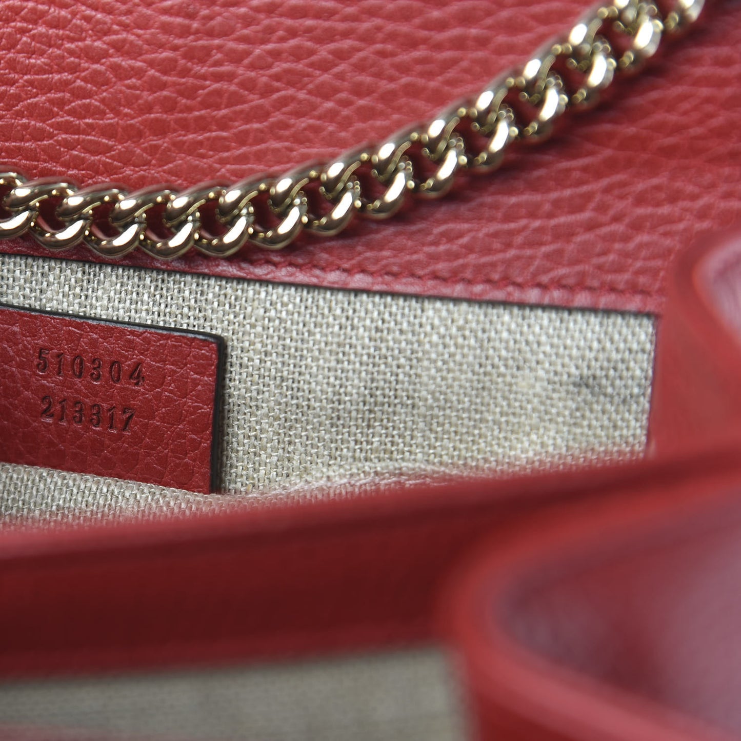 Dollar Calfskin Small Interlocking G Shoulder Bag Red