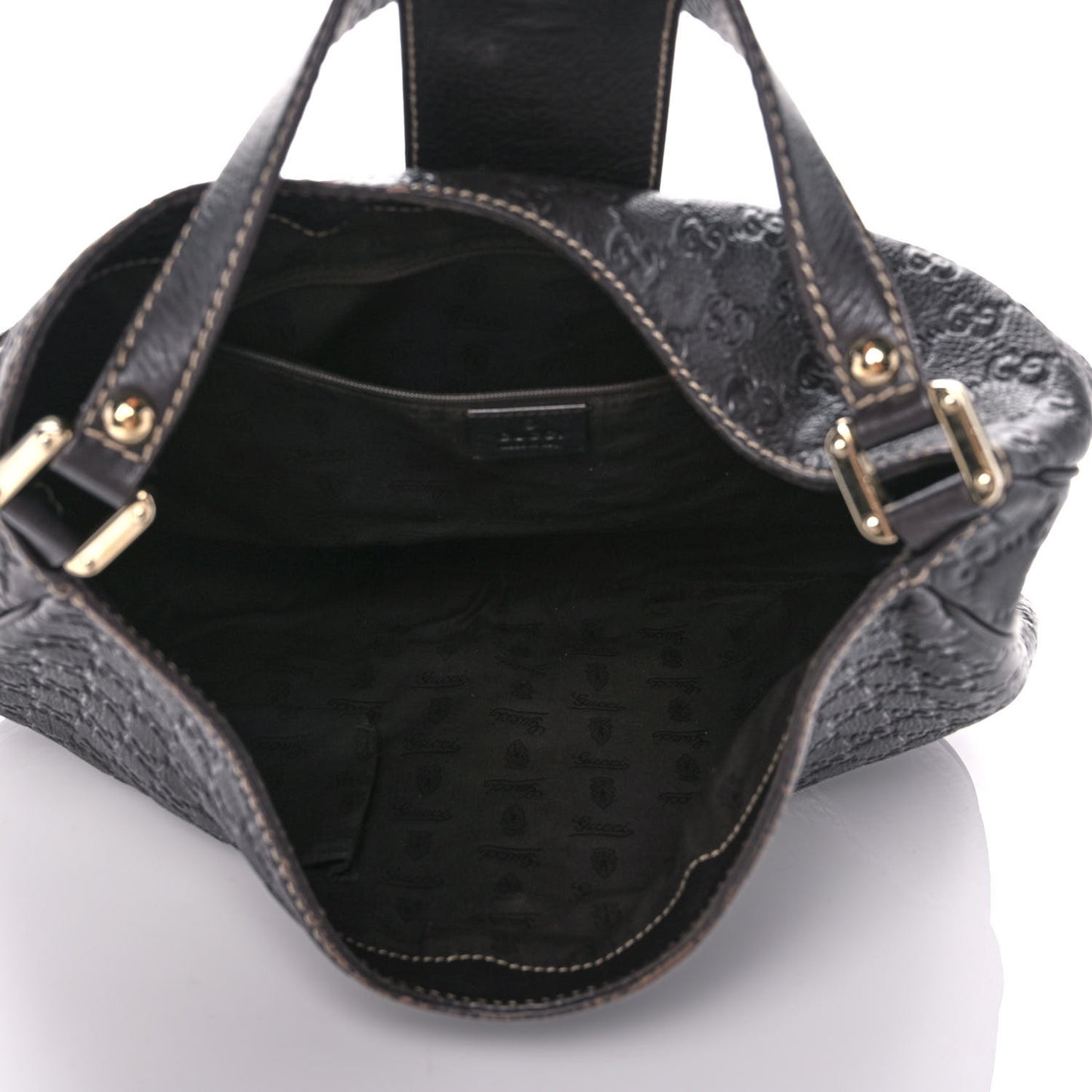 Guccissima Large New Ladies Web Hobo Black