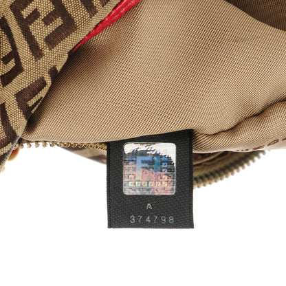 Fendi Zucchino Cuoio Chef Hobo Mogano Panna Rosso 8 of 8