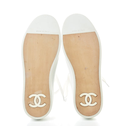 Chanel Calfskin Womens CC Sneakers 35 White 5 of 12
