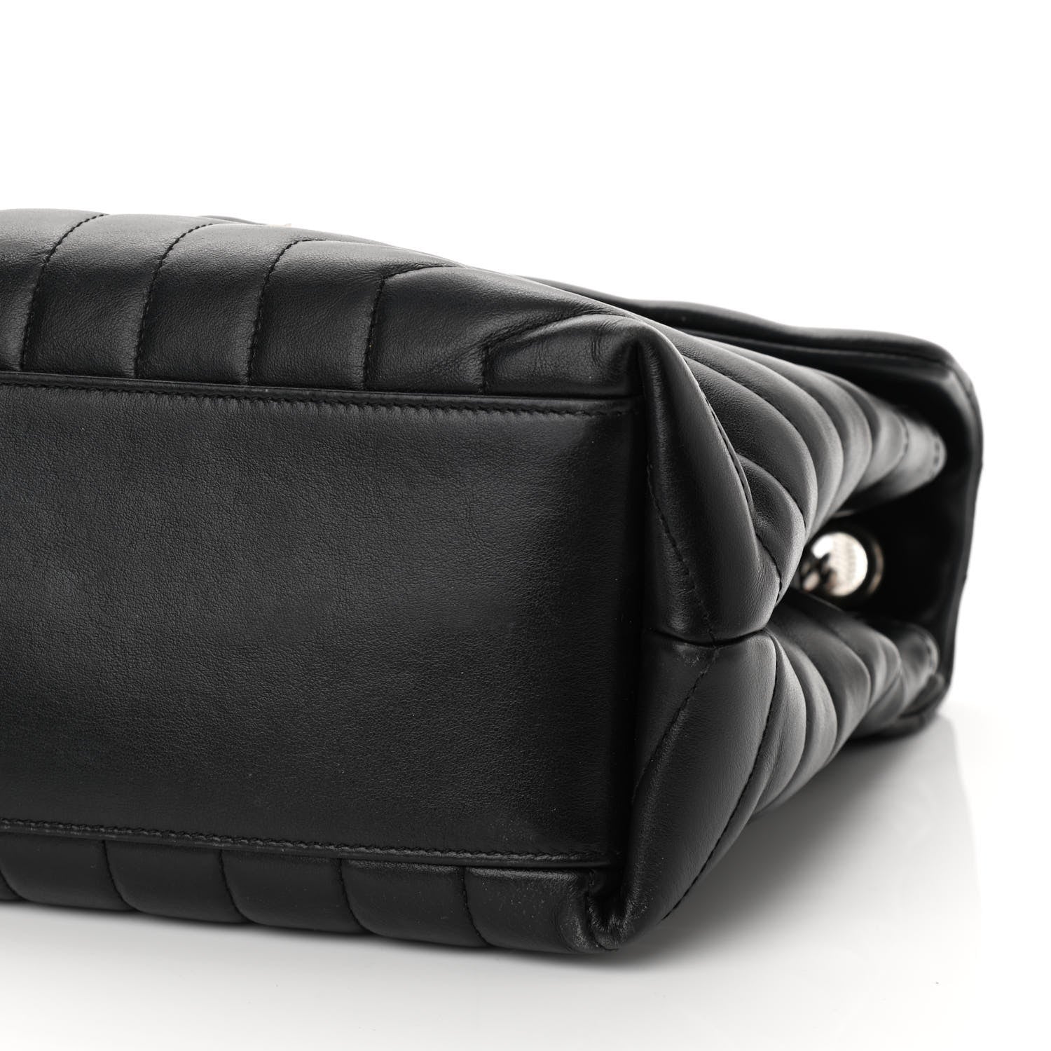 Saint Laurent Calfskin Y Quilted Monogram Medium Loulou Chain Satchel Black 9 of 9