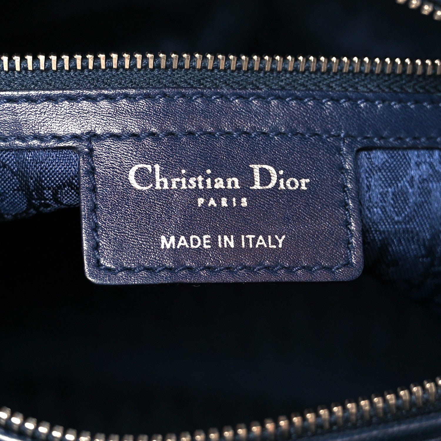 Christian Dior Lambskin Cannage Large Lady Dior Navy Blue 6 of 10