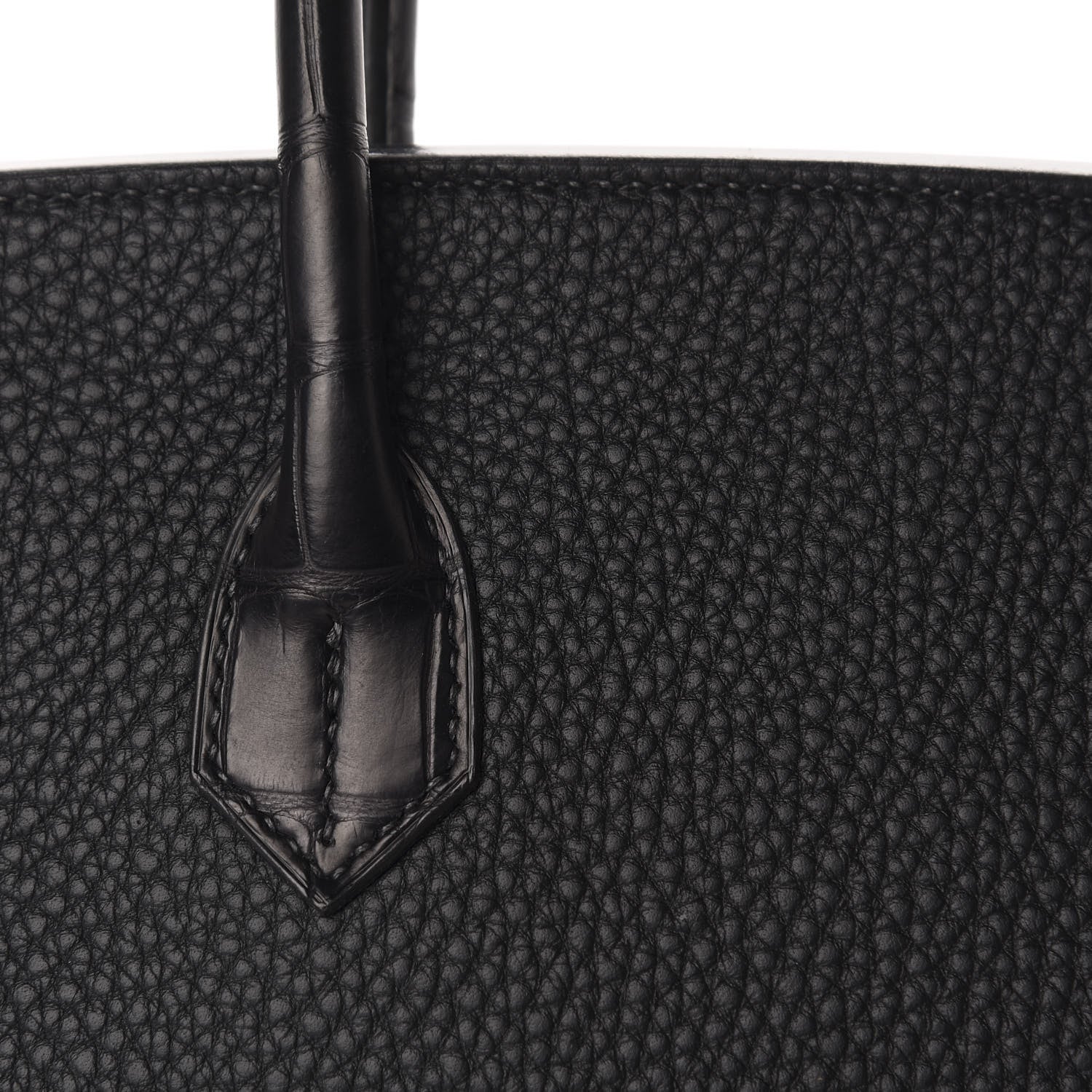 Hermes Togo Matte Alligator Birkin Touch 30 Black 12 of 36