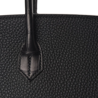 Hermes Togo Matte Alligator Birkin Touch 30 Black 12 of 36
