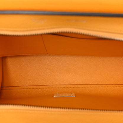 Celine Drummed Calfskin Suede Medium Trapeze Ocre 5 of 9