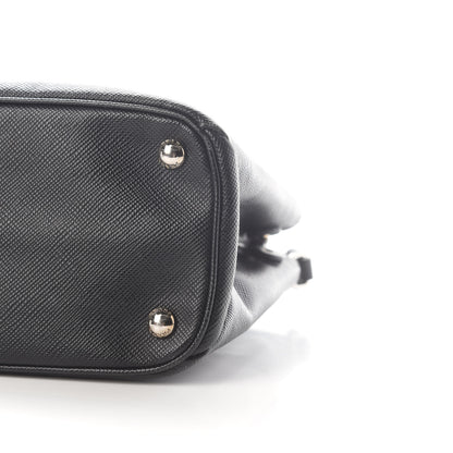 Prada Saffiano Cuir Small Twin Tote Black 9 of 9