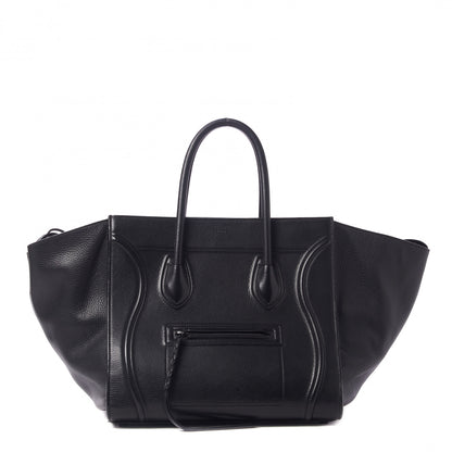 Celine Grained Calfskin Medium Phantom Luggage Black 1 of 9