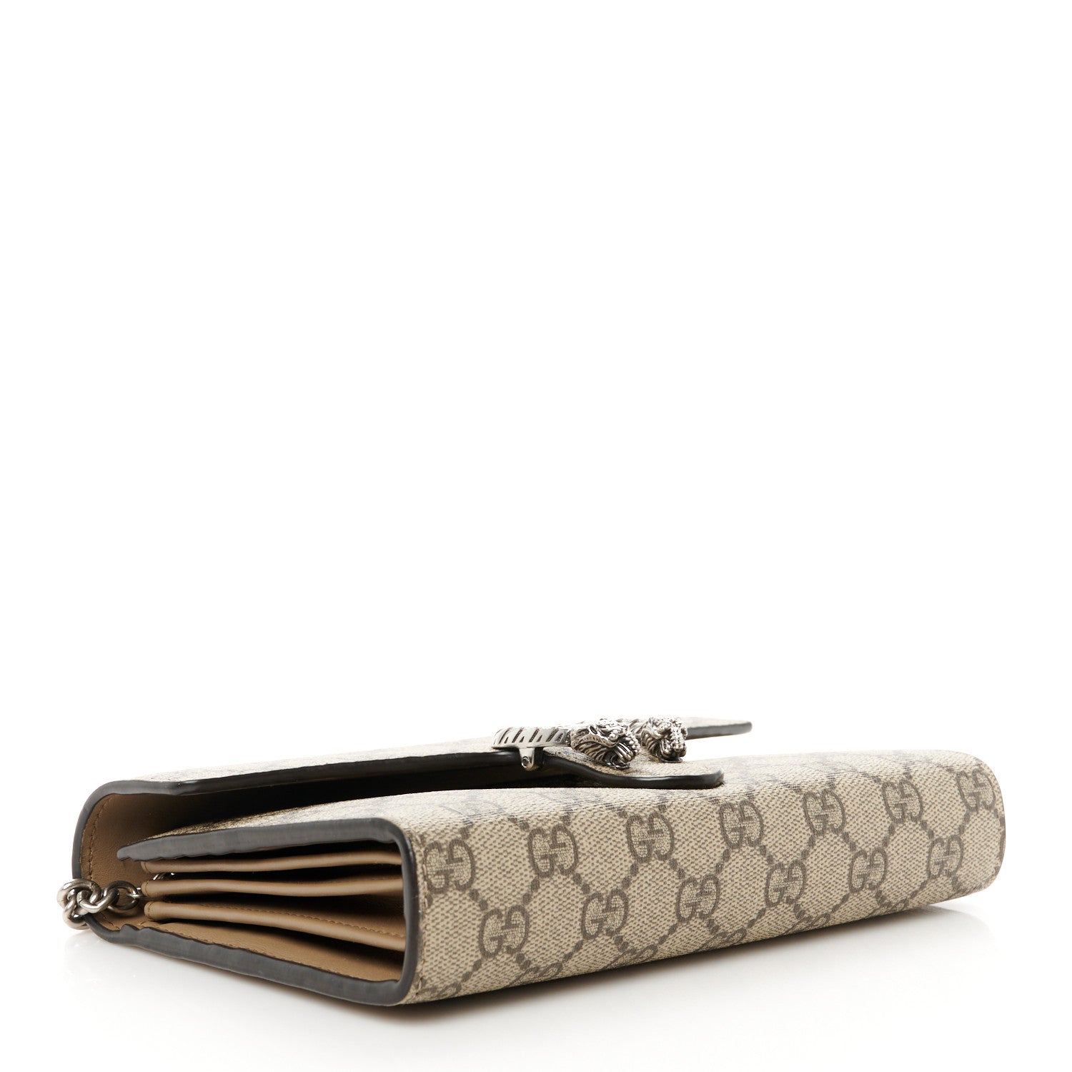 Gucci GG Supreme Monogram Mini Dionysus Chain Wallet Beige Taupe 4 of 10