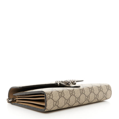 Gucci GG Supreme Monogram Mini Dionysus Chain Wallet Beige Taupe 4 of 10