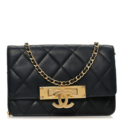 Chanel Lambskin Quilted Golden Class Wallet on Chain WOC Black 1 of 11