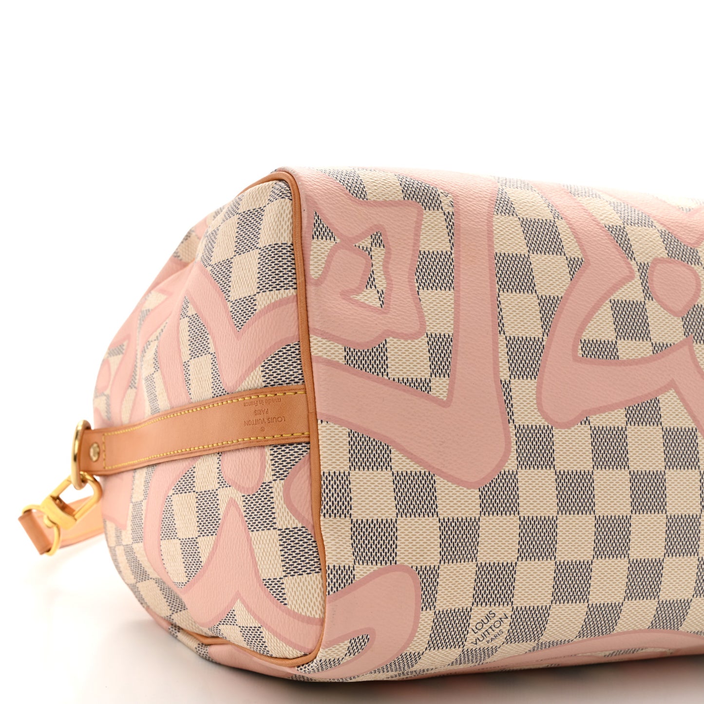 Damier Azur Tahitienne Speedy Bandouliere 30 Rose Ballerine