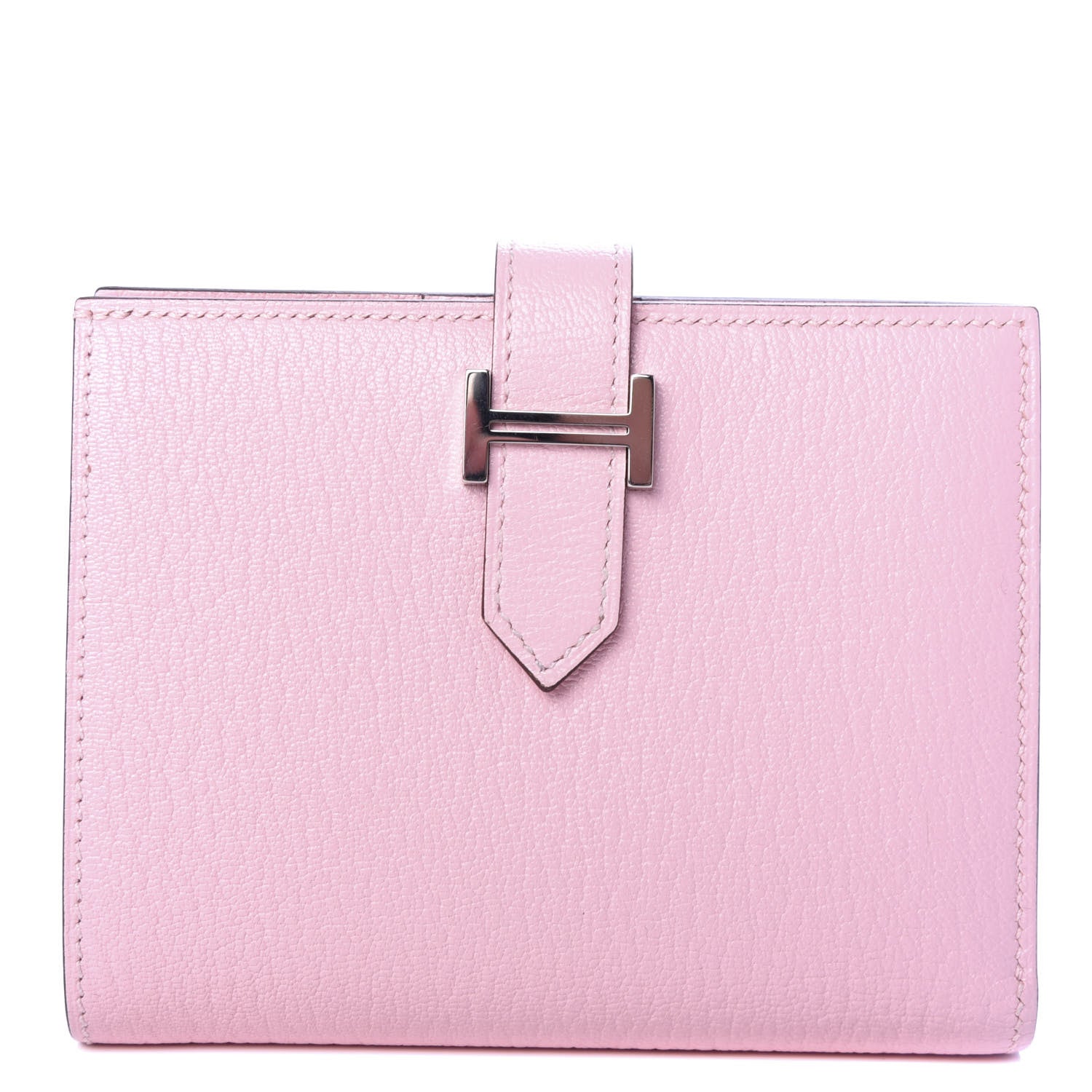 Hermes Chevre Mysore Bearn Compact Wallet Rose Sakura 1 of 7