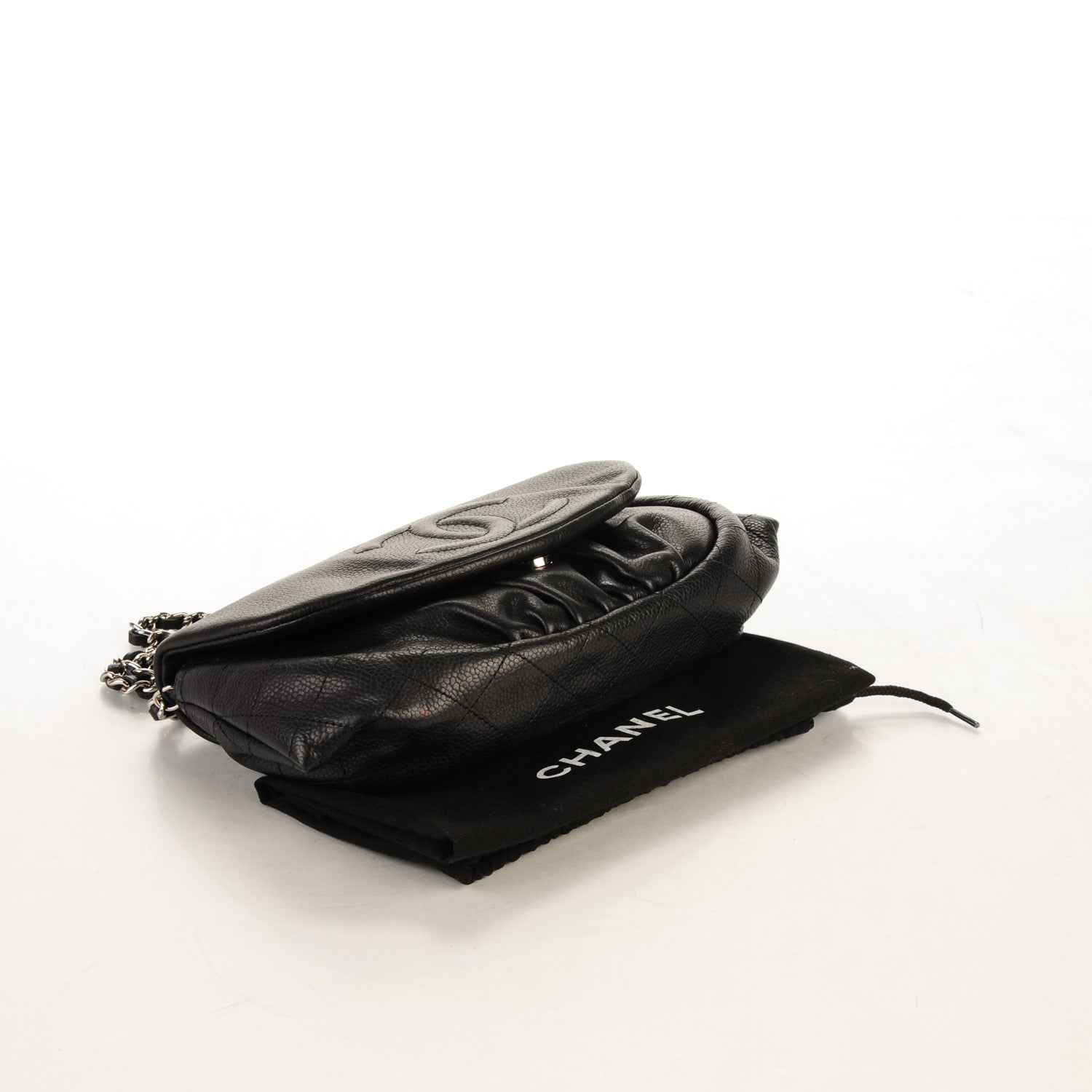 Chanel Caviar Half Moon Wallet On Chain WOC Black 4 of 8