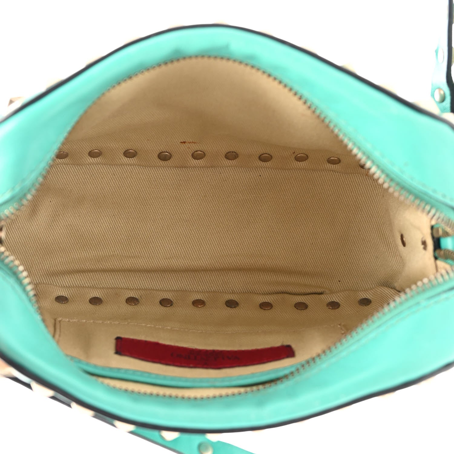 Valentino Garavani Calfskin Rockstud Camera Crossbody Bag Opaline Green 5 of 11