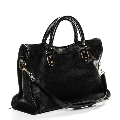 Balenciaga Chevre Gold Metallic Edge Hardware City Black 3 of 6