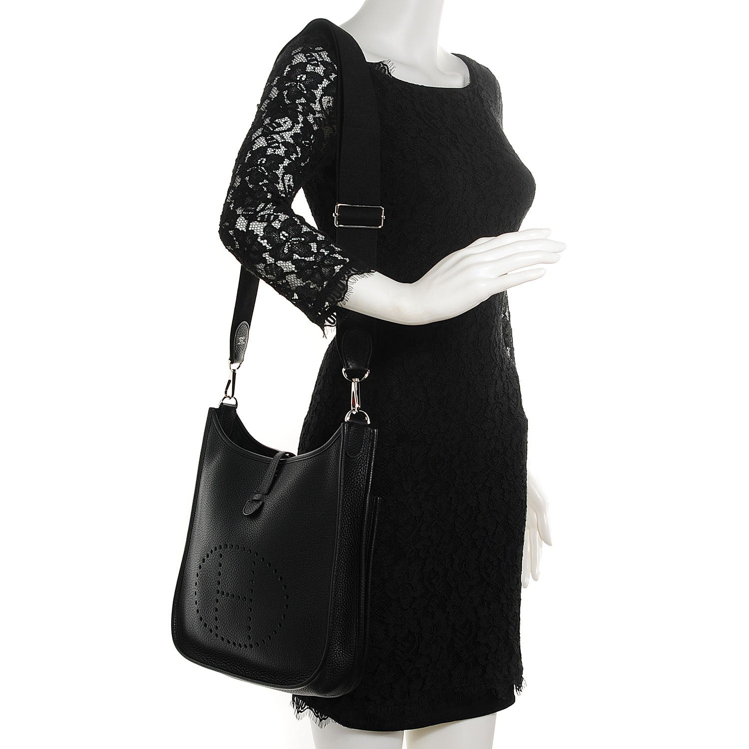 Hermes Taurillon Clemence Evelyne III PM Black 2 of 14