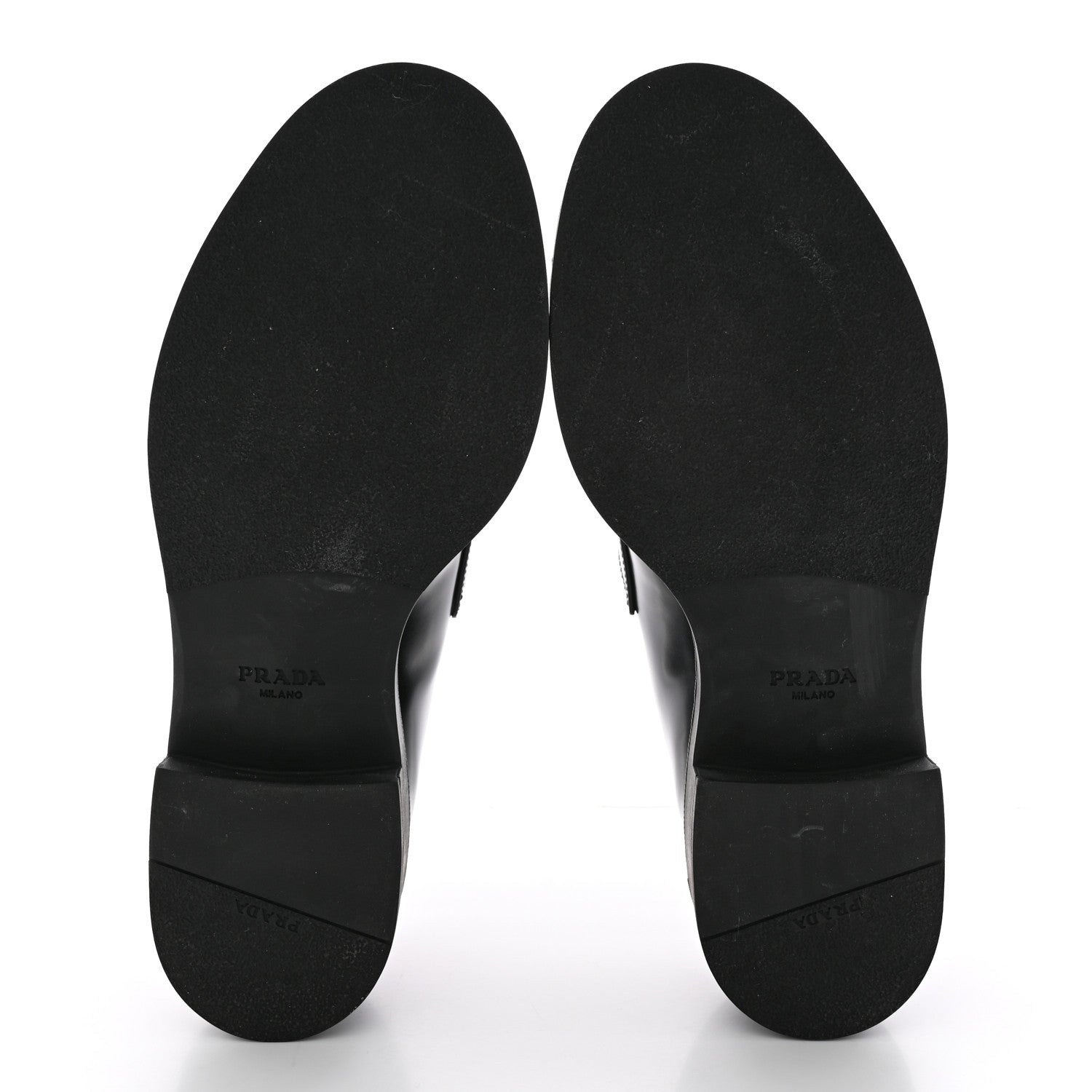 Prada Spazzolato Metal Triangle Logo 50mm Loafers 40 Black 5 of 18