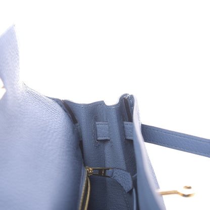 Hermes Togo Kelly Retourne 25 Azur 21 of 41