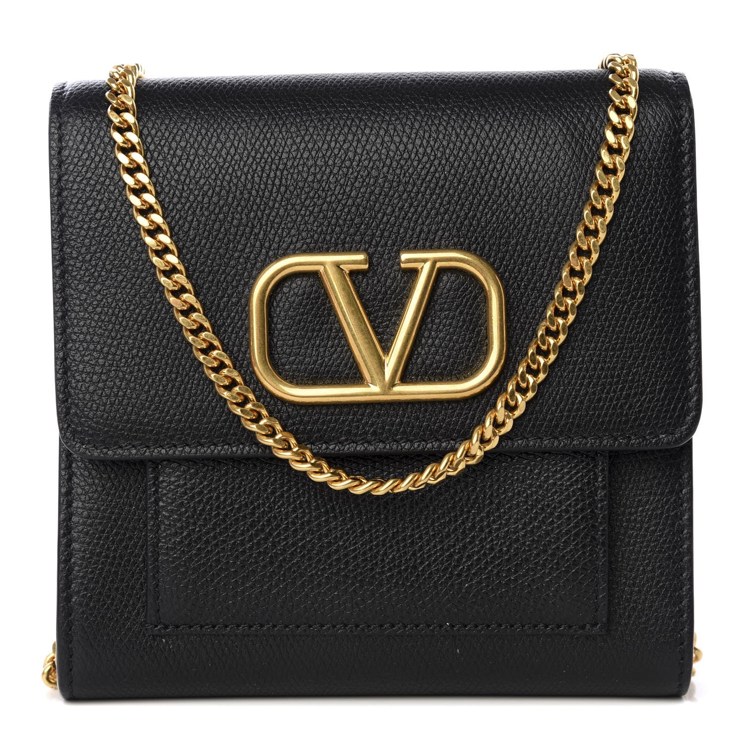 Valentino Garavani Calfskin VLogo Crossbody Bag Black 1 of 9