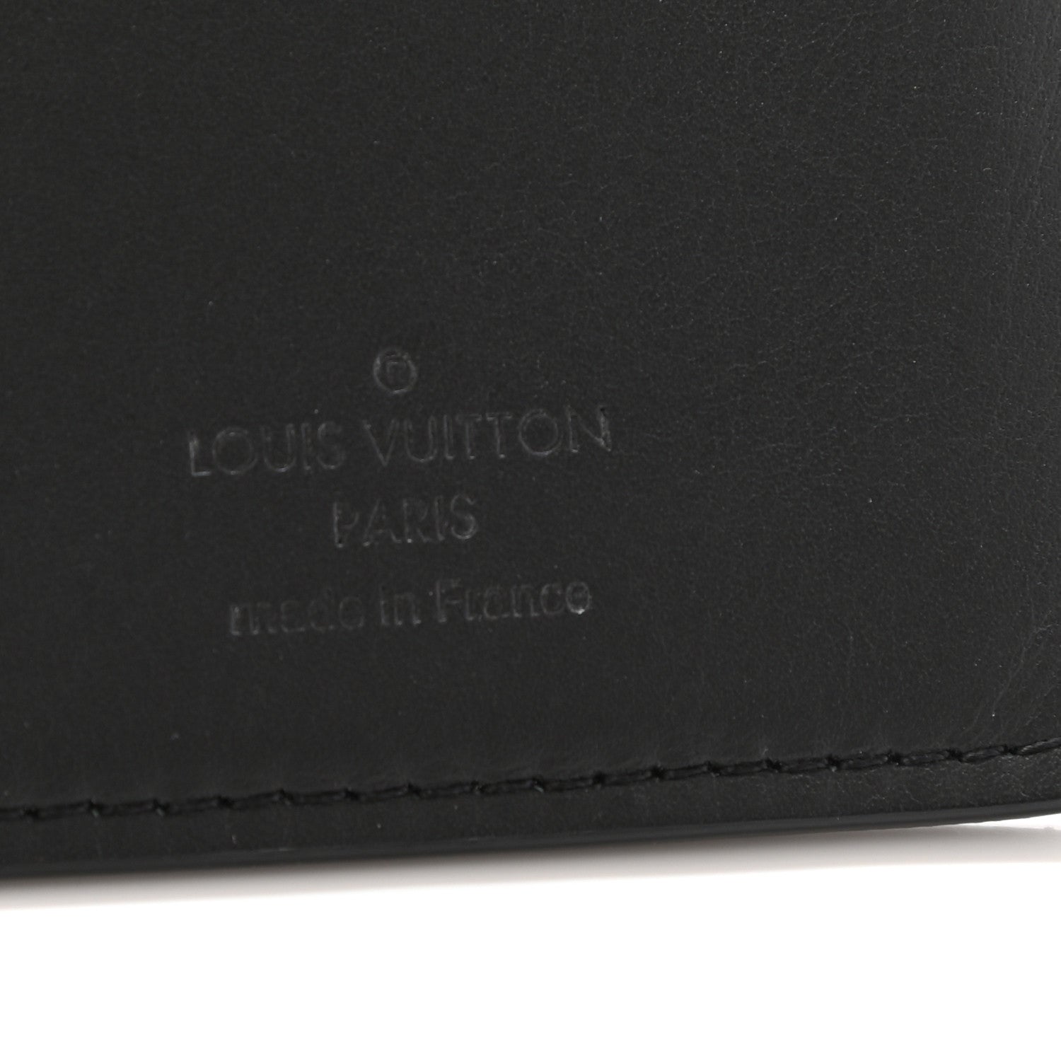 Louis Vuitton Calfskin Monogram Shadow Brazza Wallet Black 6 of 10