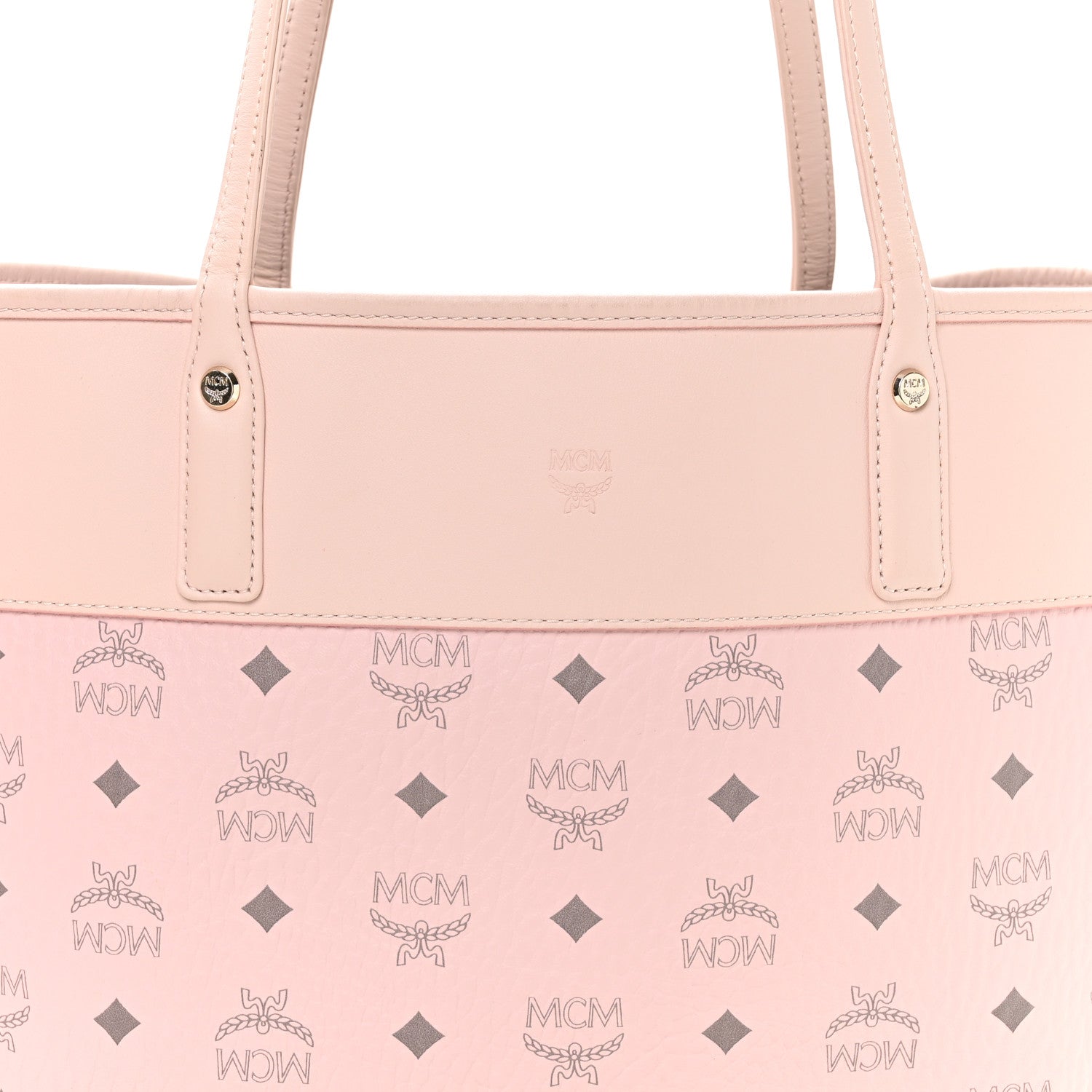 MCM Visetos Aren Tote Powder Pink 8 of 10