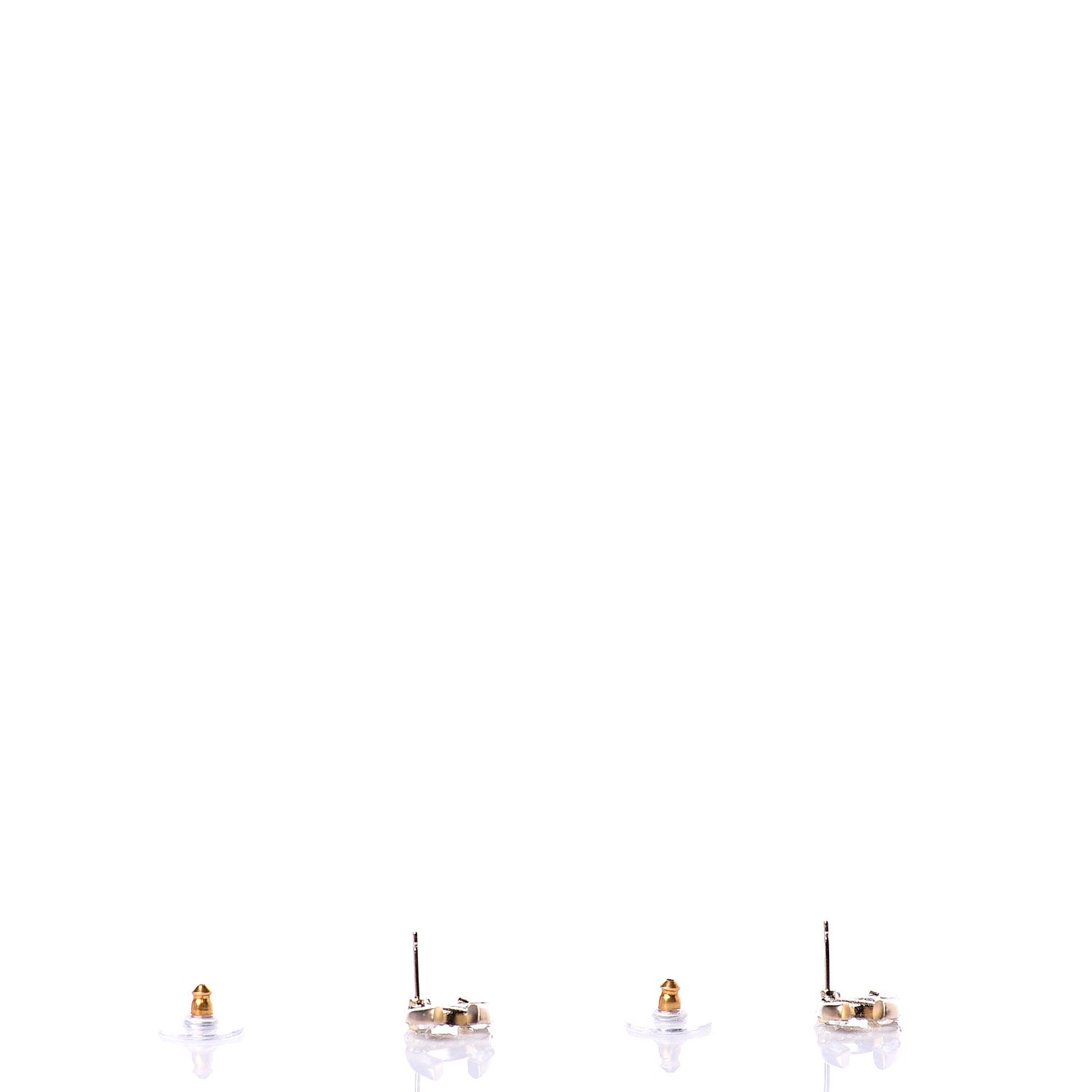 Crystal Baguette CC Earrings Gold