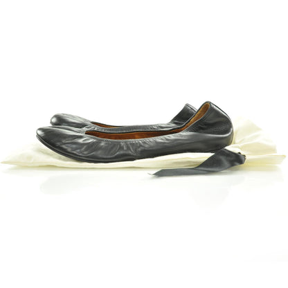 Lanvin Leather Elastic Ballet Flats 39 Black 2 of 6