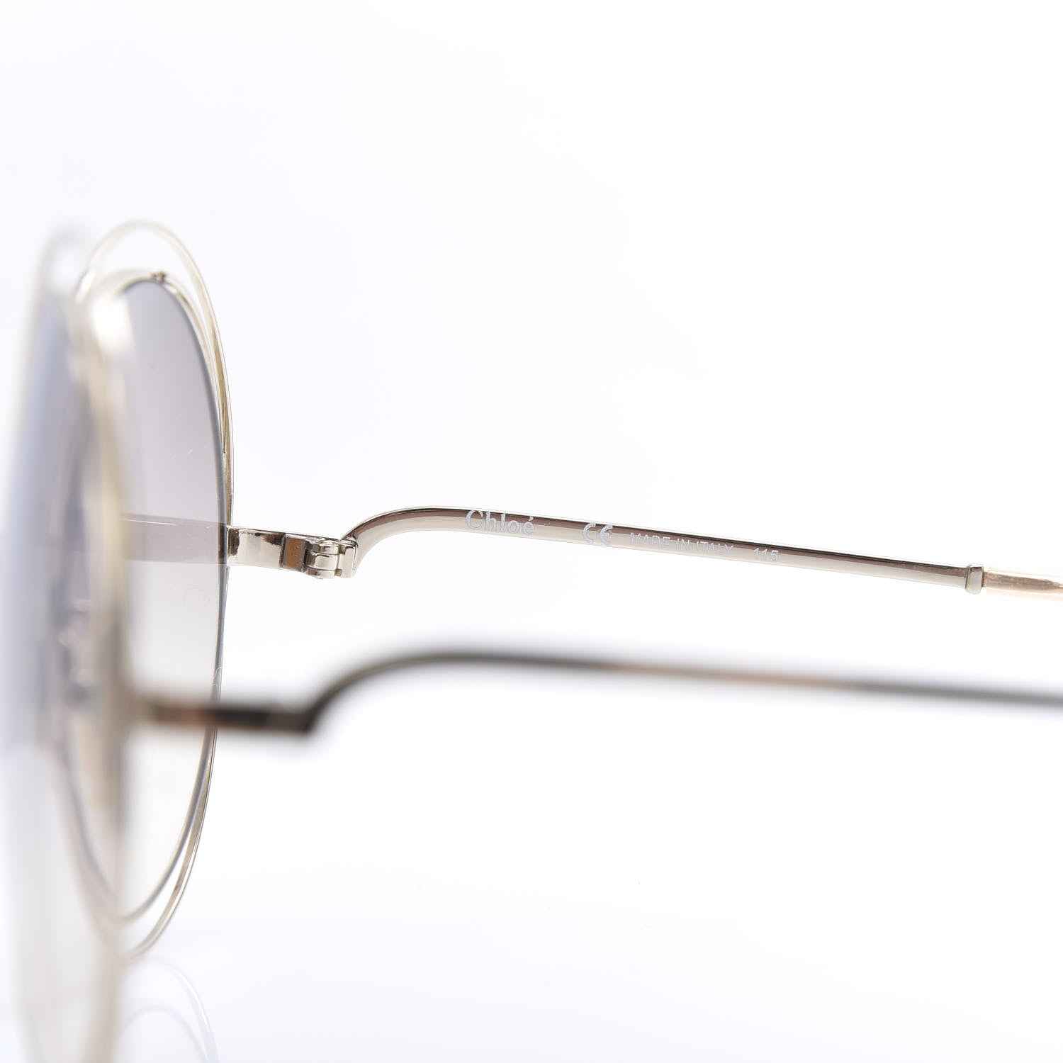Chloe Metal Oversize Round Carlina Oversized Round Sunglasses CE114S Silver 6 of 7