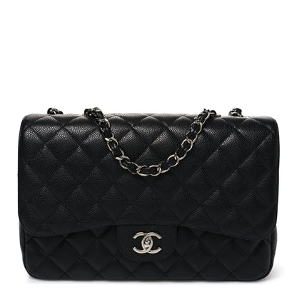 Chanel Caviar Quilted Jumbo Single Flap Black 1 of 9