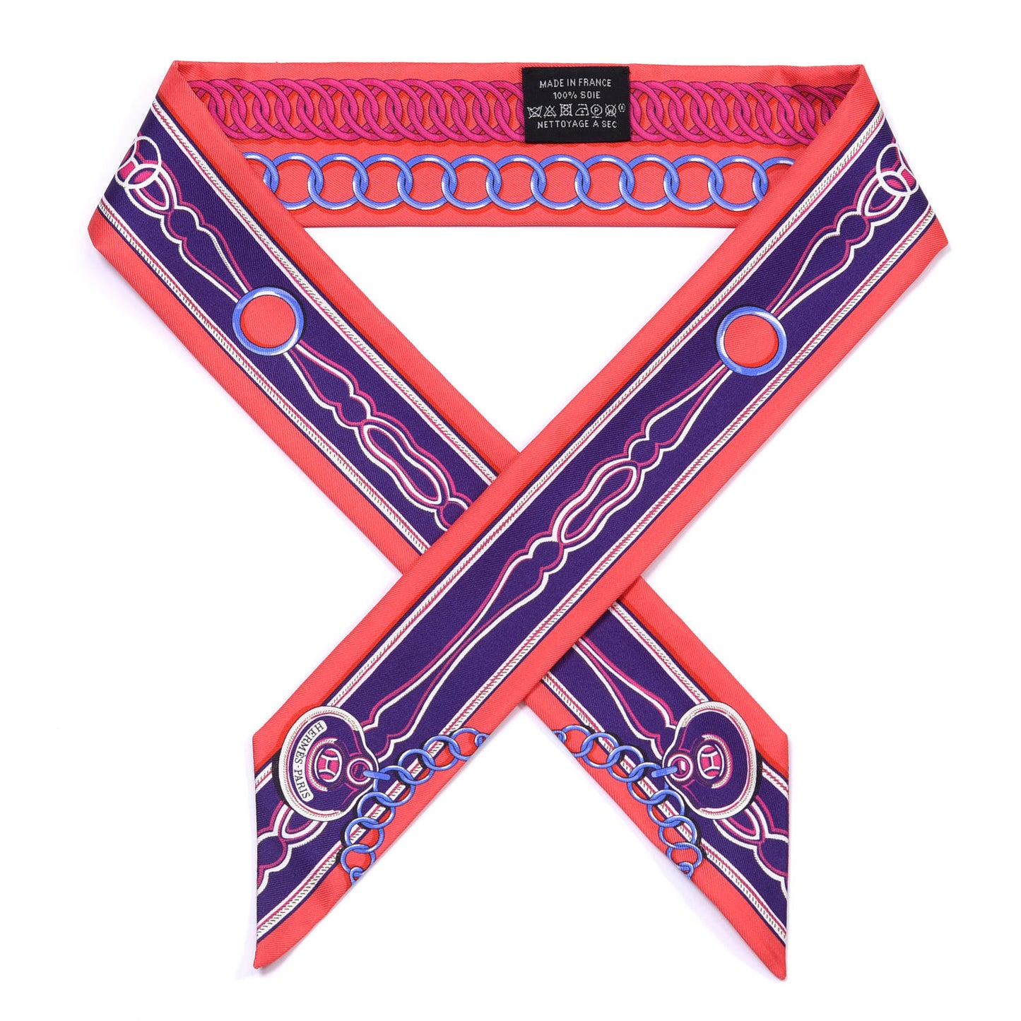 Silk Maillons Twilly Rouge Indigo Fuchsia