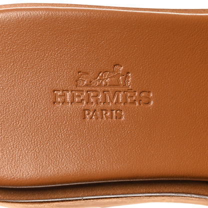 Hermes Calfskin Suede Eze 30 Sandals 35 Naturel 7 of 8