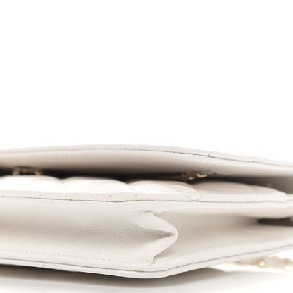 Chanel Caviar Quilted Wallet On Chain WOC White 11 of 12