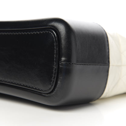 Chanel Aged Calfskin Quilted Medium Gabrielle Hobo Black White 9 of 9
