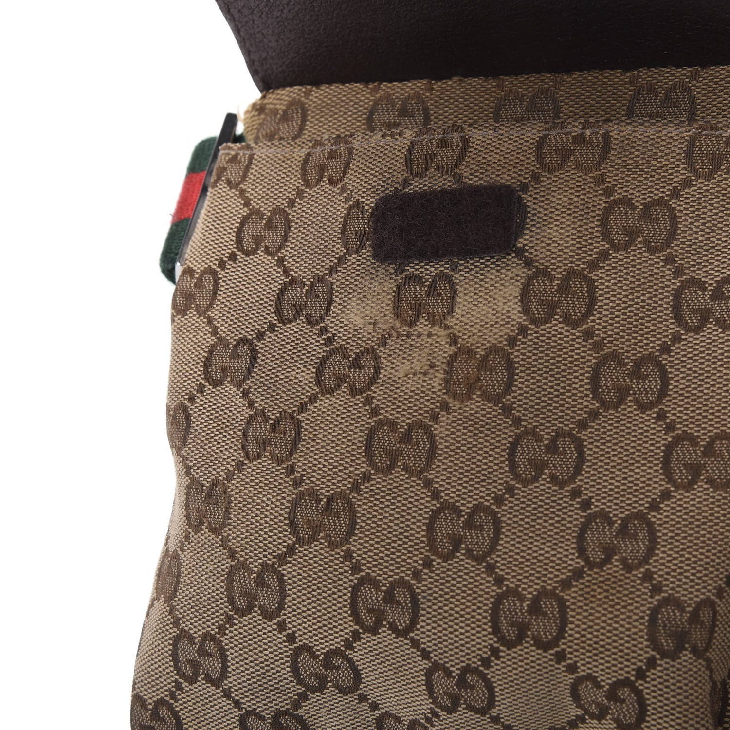 Gucci GG Monogram Double Pocket Belt Bag Dark Brown 8 of 12