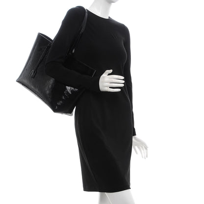 Saint Laurent Patent Calfskin Large Shopping Tote Black 2 of 9
