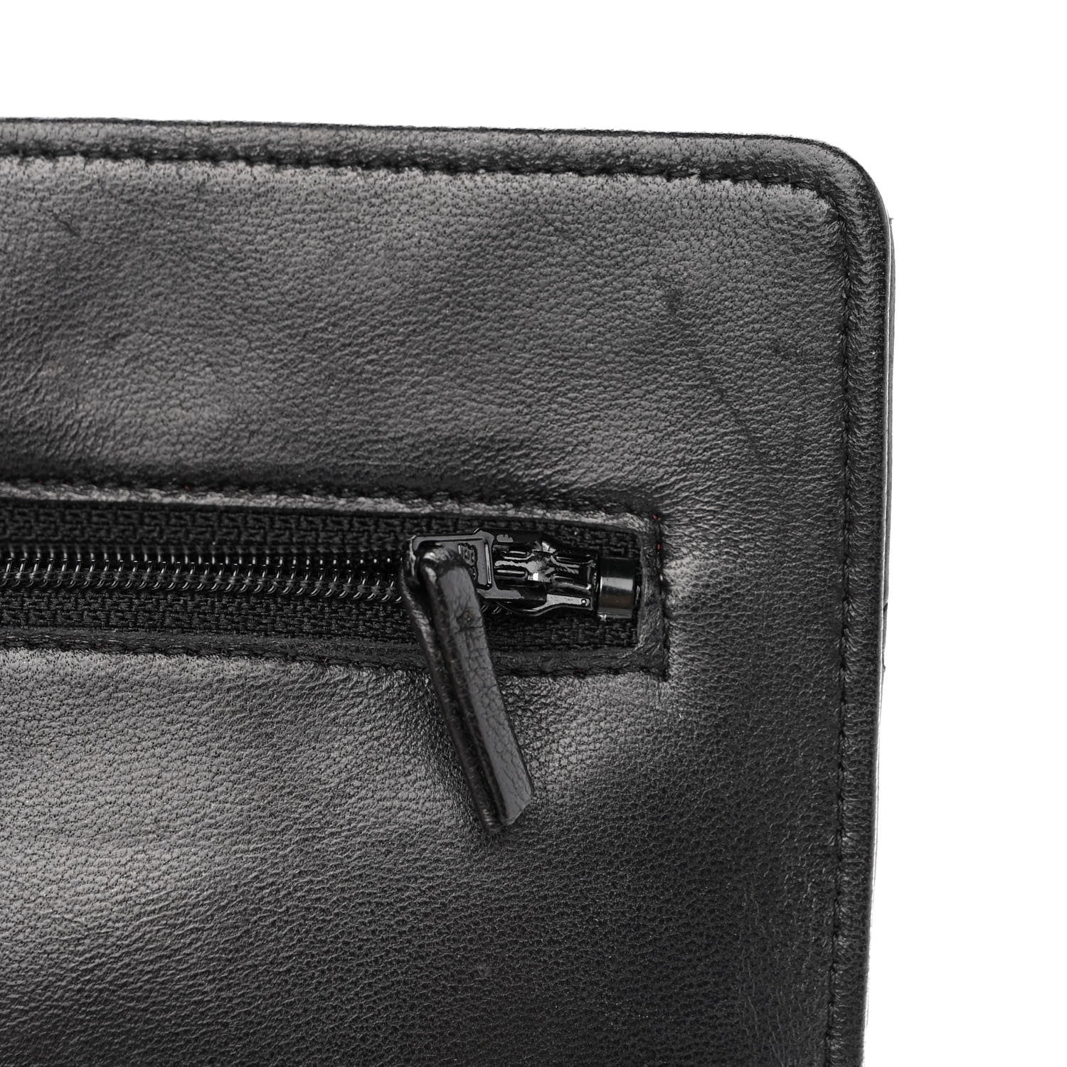Chanel Lambskin Quilted Wallet On Chain WOC Black 15 of 15