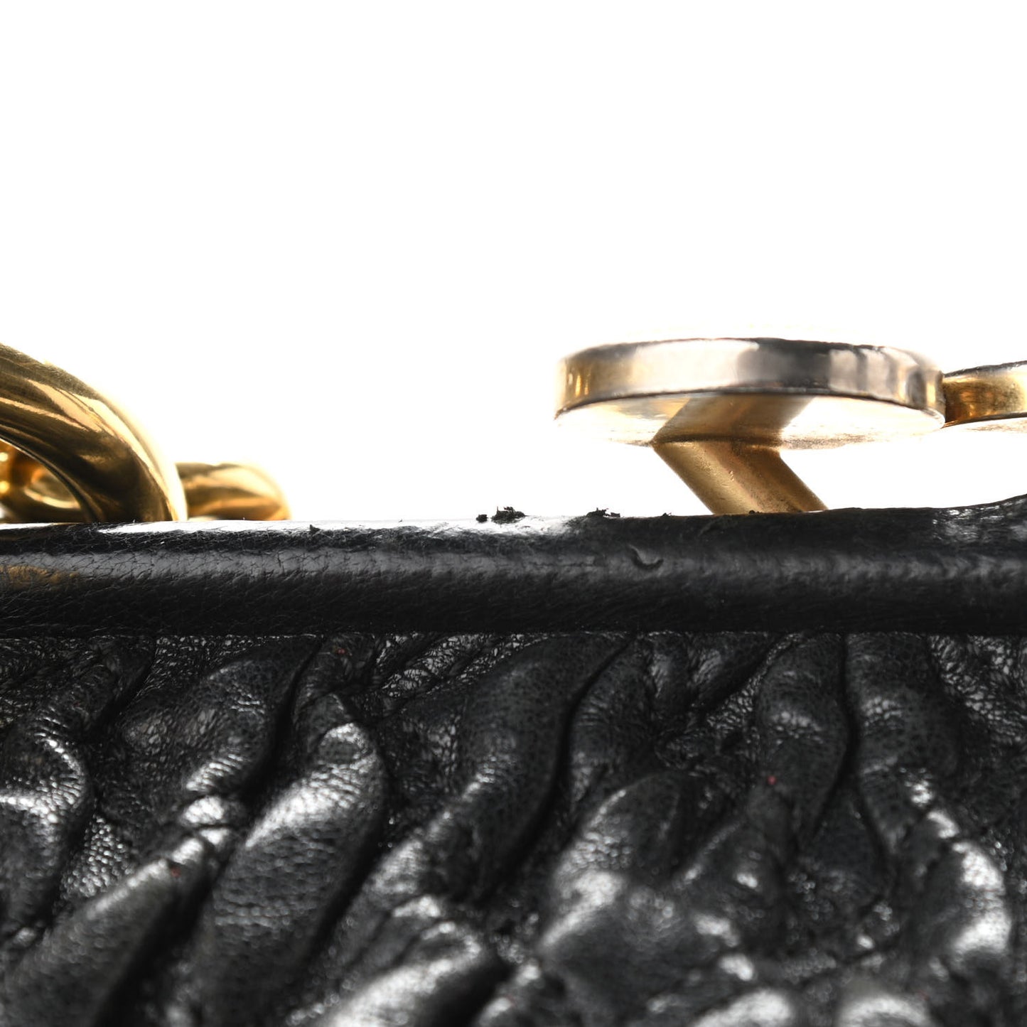 Calfskin Quilted Stam Black