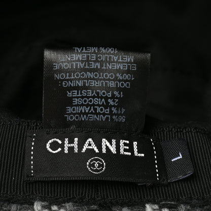 Chanel Tweed Bucket Hat L Black White 9 of 9