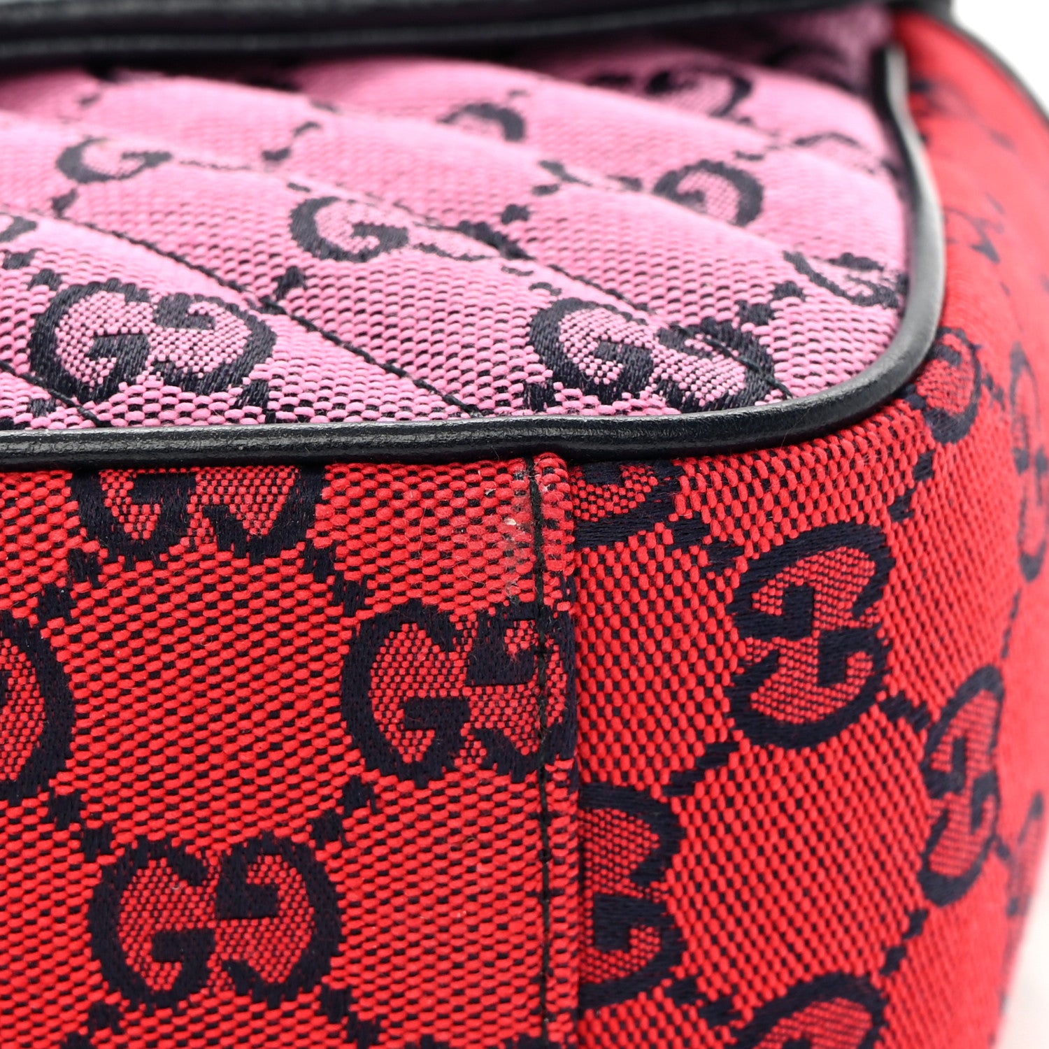 Gucci Monogram Multicolor Matelasse Diagonal Small GG Marmont Shoulder Bag Light Blue Pink Blue Green Red 11 of 11