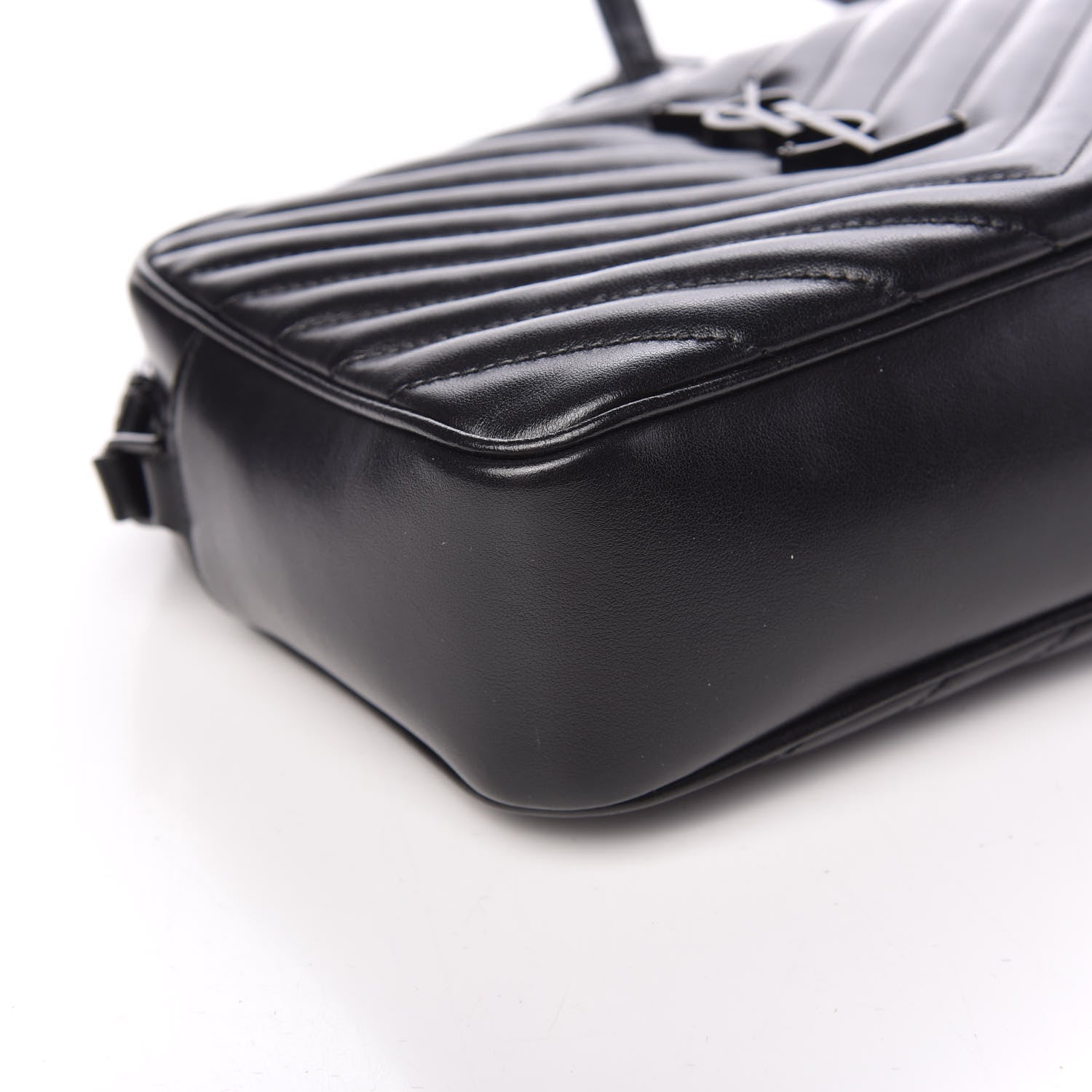 Saint Laurent Calfskin Matelasse Monogram Lou Camera Bag Black 8 of 9