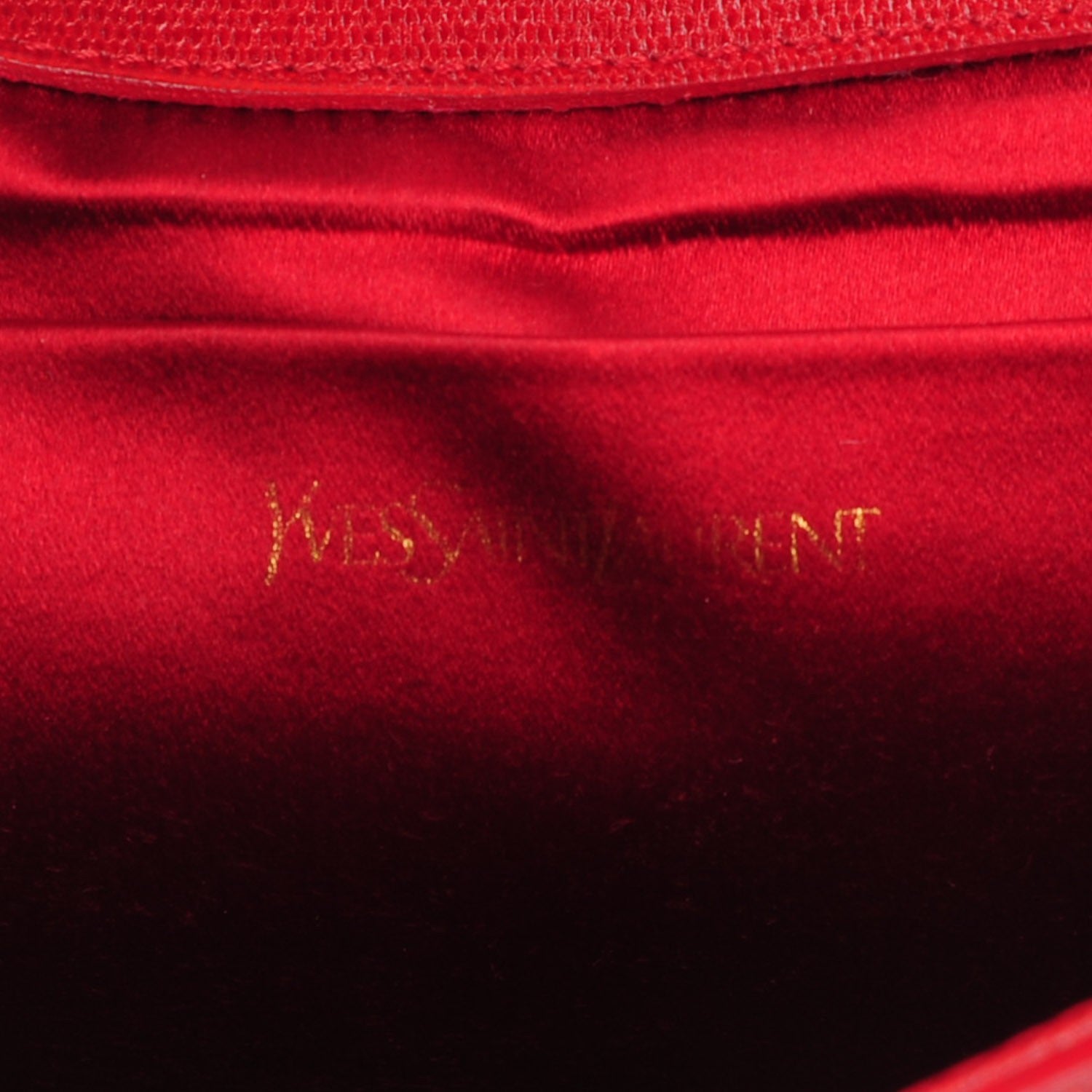 Saint Laurent Textured Calfskin Classic Y Clutch Red 6 of 7