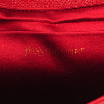 Saint Laurent Textured Calfskin Classic Y Clutch Red 6 of 7